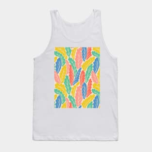 Tropical colorful leaves botanical pattern Tank Top